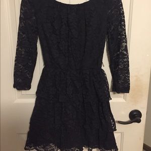 black lace dress